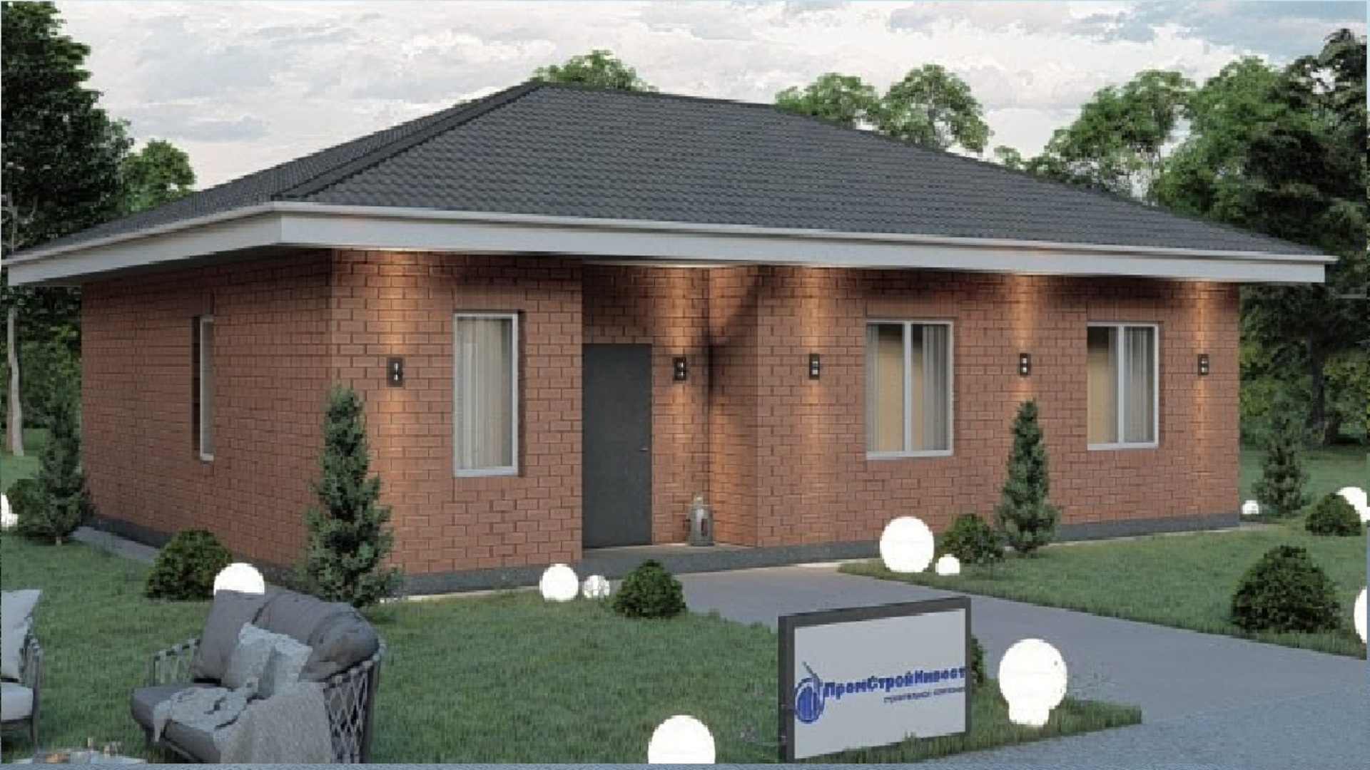 Проект дома из кирпича Камилпа Проект дома из кирпича Камилпа