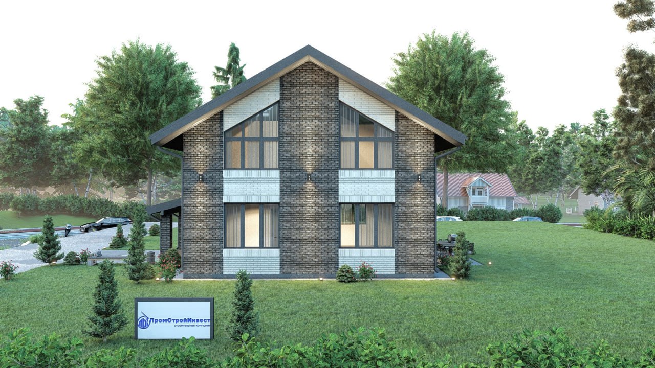 Проект дома из кирпича Лора Проект дома из кирпича Лора