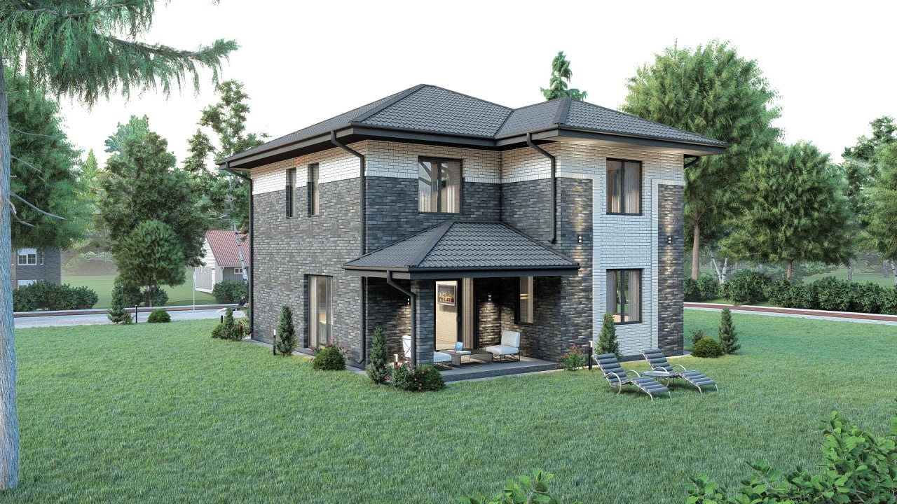 Проект дома из кирпича Любава Проект дома из кирпича Любава