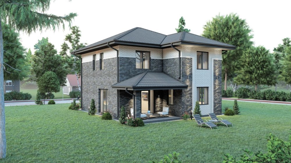 Проект дома из кирпича Любава Проект дома из кирпича Любава