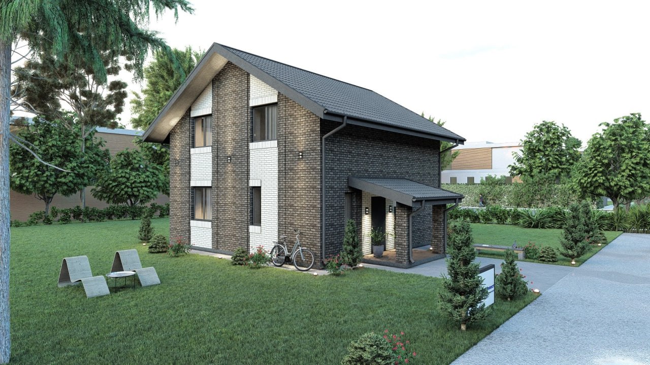 Проект дома из кирпича Лора Проект дома из кирпича Лора