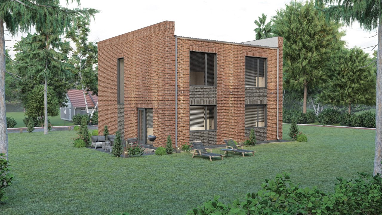 Проект дома из кирпича Евгения Проект дома из кирпича Евгения