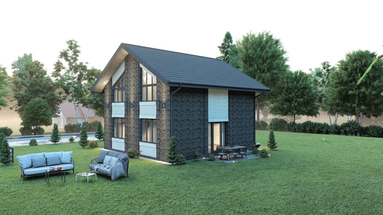 Проект дома из кирпича Лора Проект дома из кирпича Лора