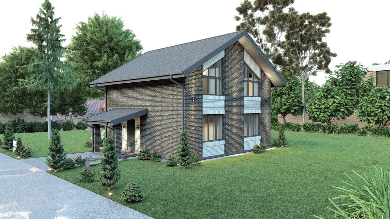 Проект дома из кирпича Лора Проект дома из кирпича Лора