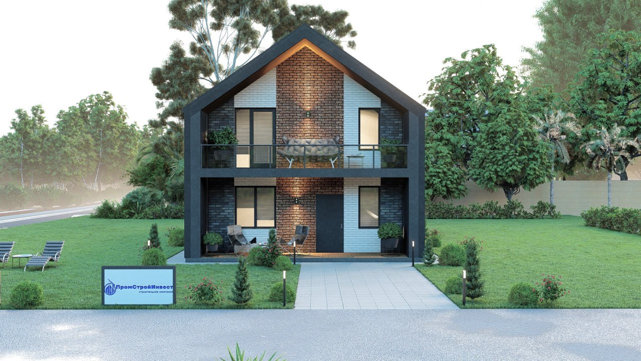 Проект дома из кирпича Милена