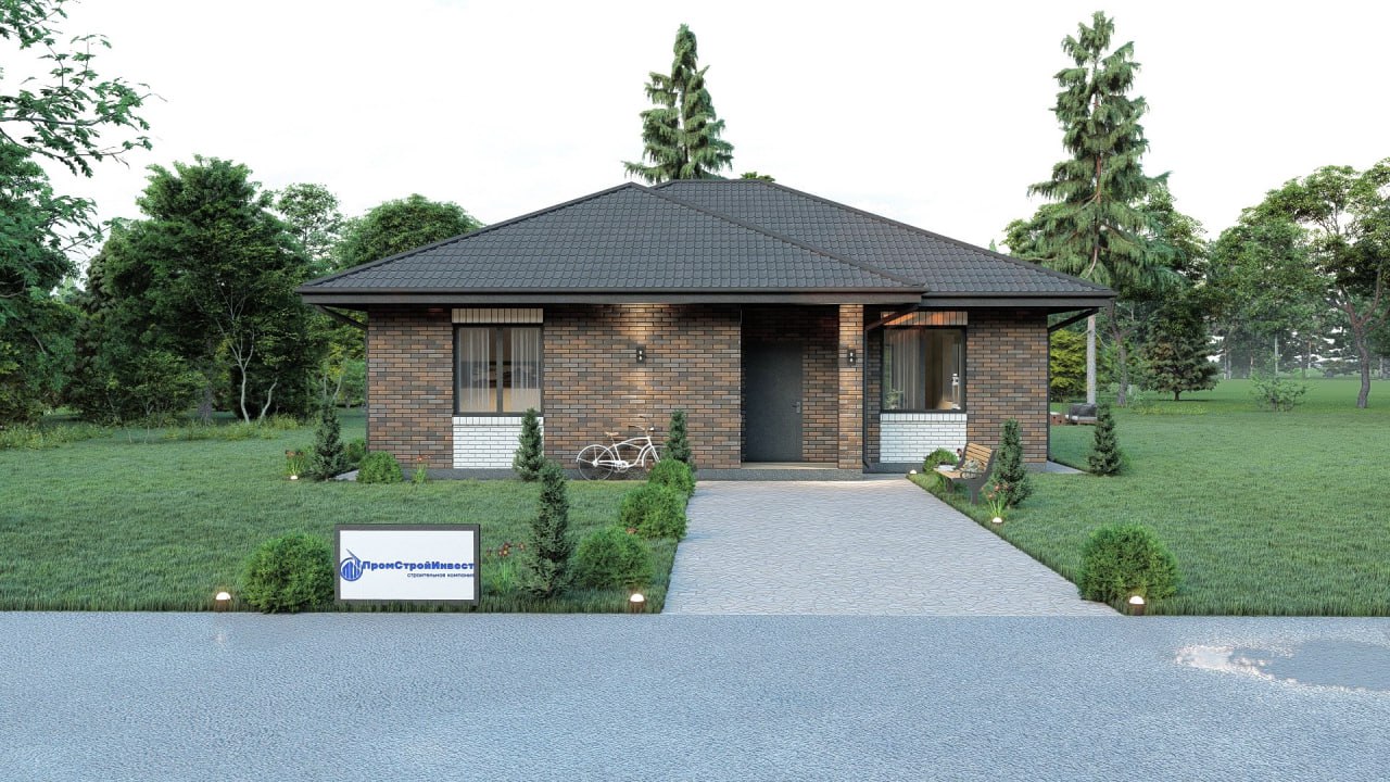 Проект дома из кирпича Ольга