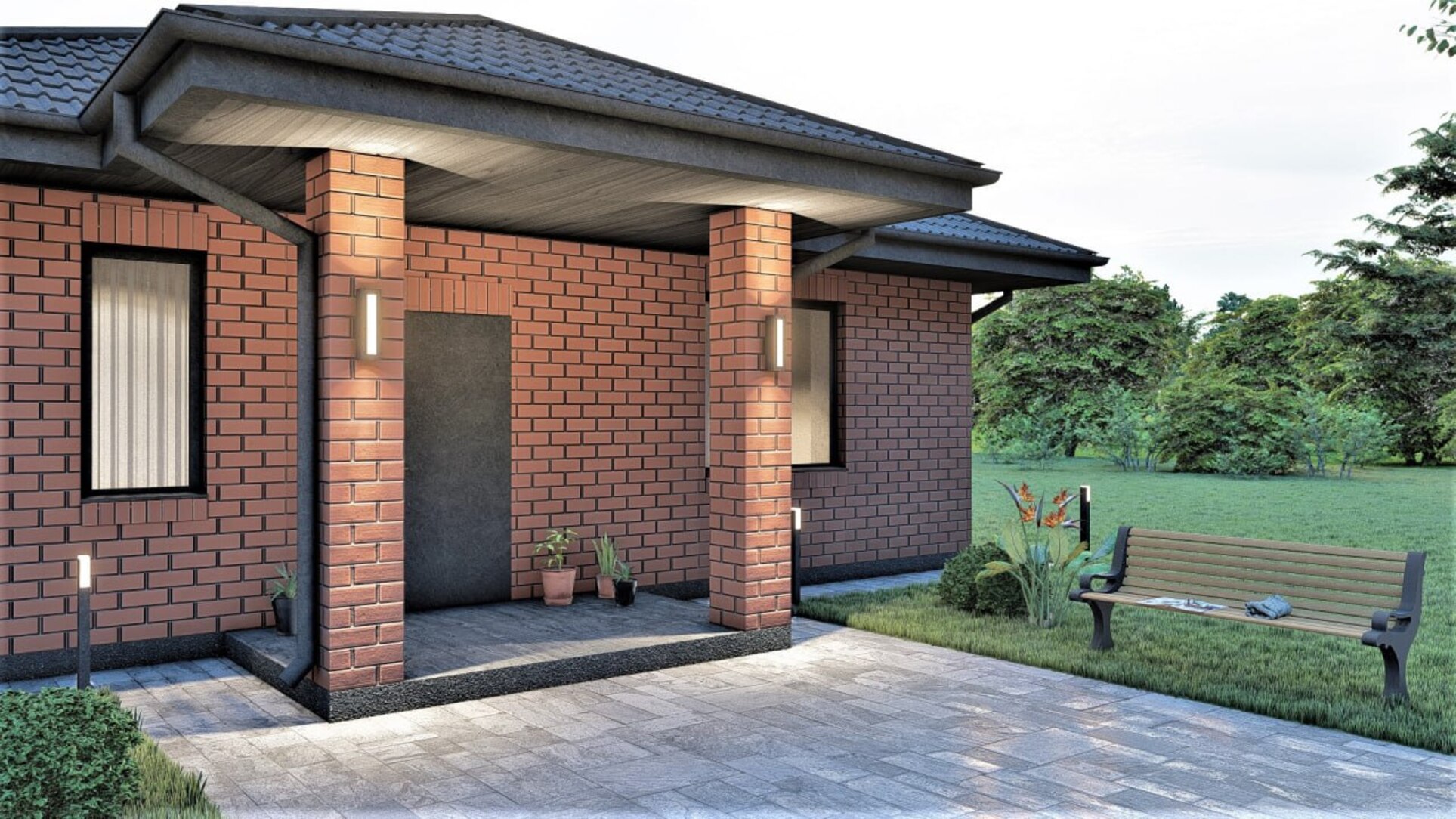 Проект дома из кирпича Валентина