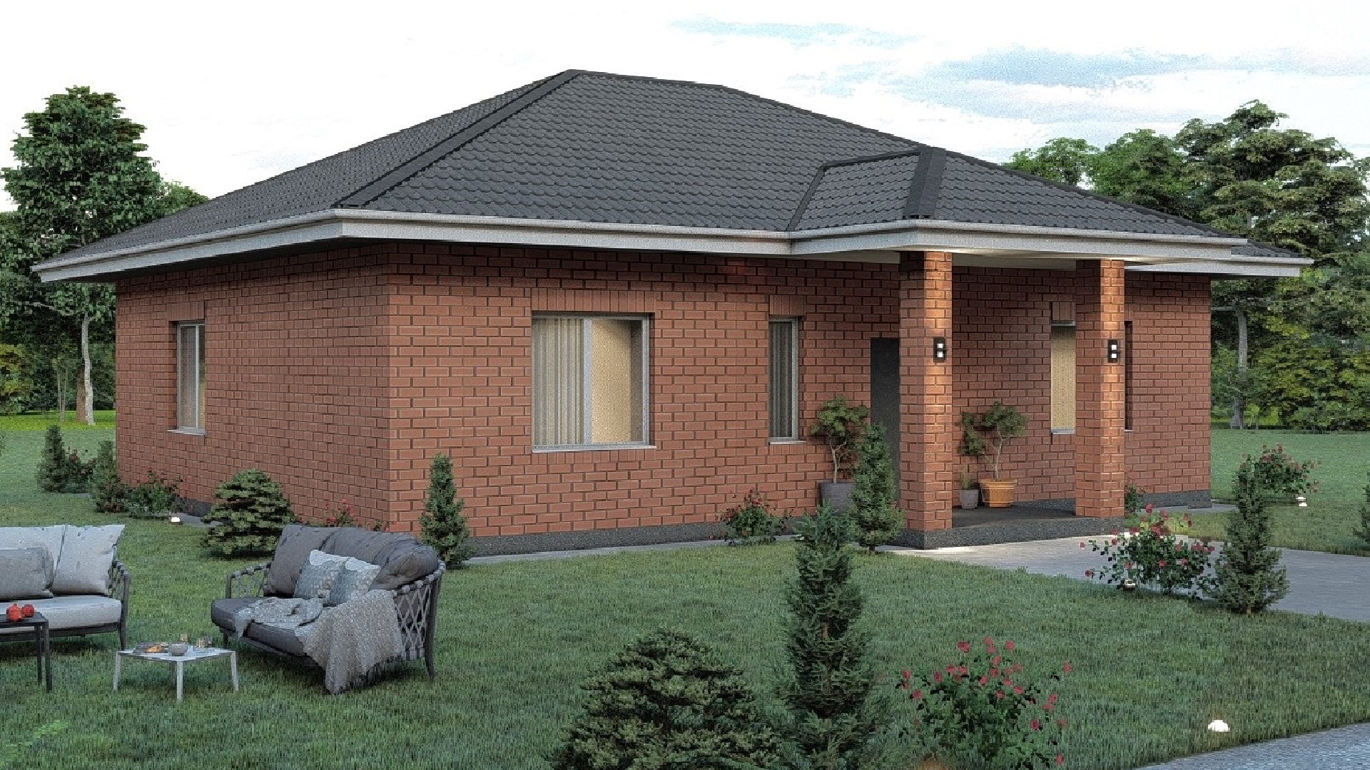 Проект дома из кирпича Маргарита