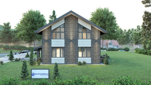 Проект дома из кирпича Лора