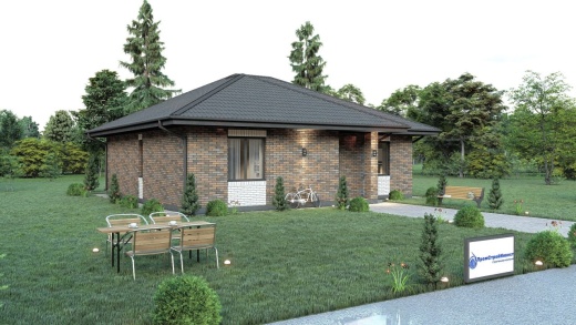 Проект дома из кирпича Ольга