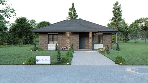 Проект дома из кирпича Ольга