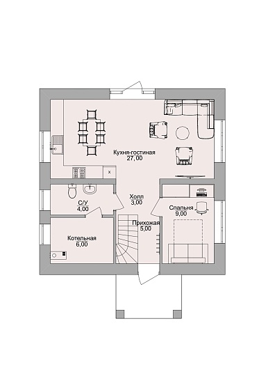 Проект дома из кирпича Вероника 