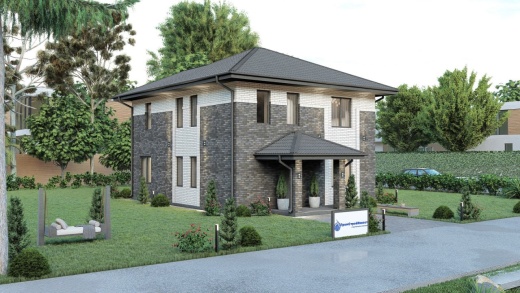 Проект дома из кирпича Любава