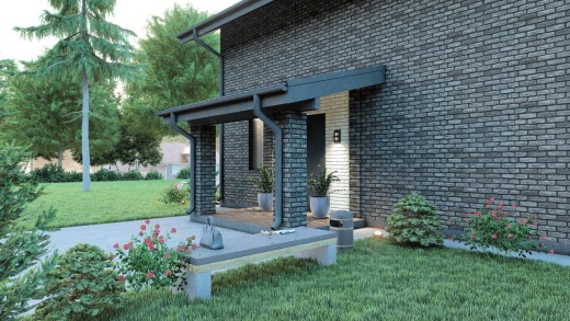 Проект дома из кирпича Лора